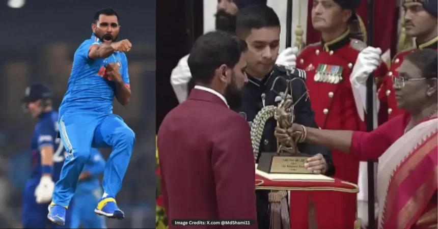 Shami’s Phenomenal 2023 World Cup Performance Seals Prestigious Arjuna Award!
